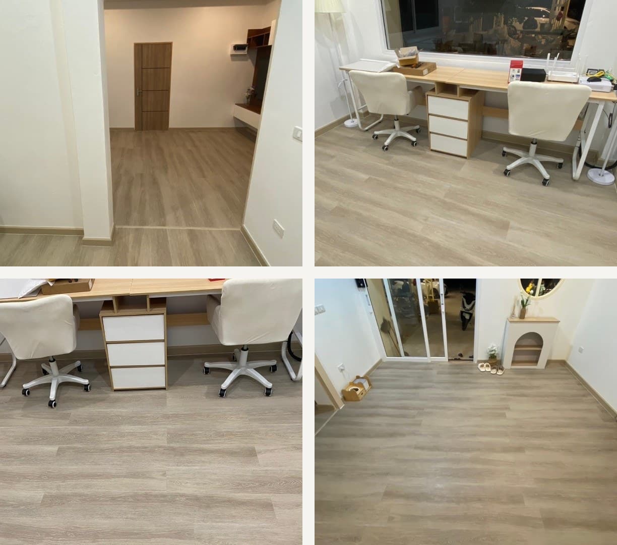 Real flooring installation-stage reference for checking site process