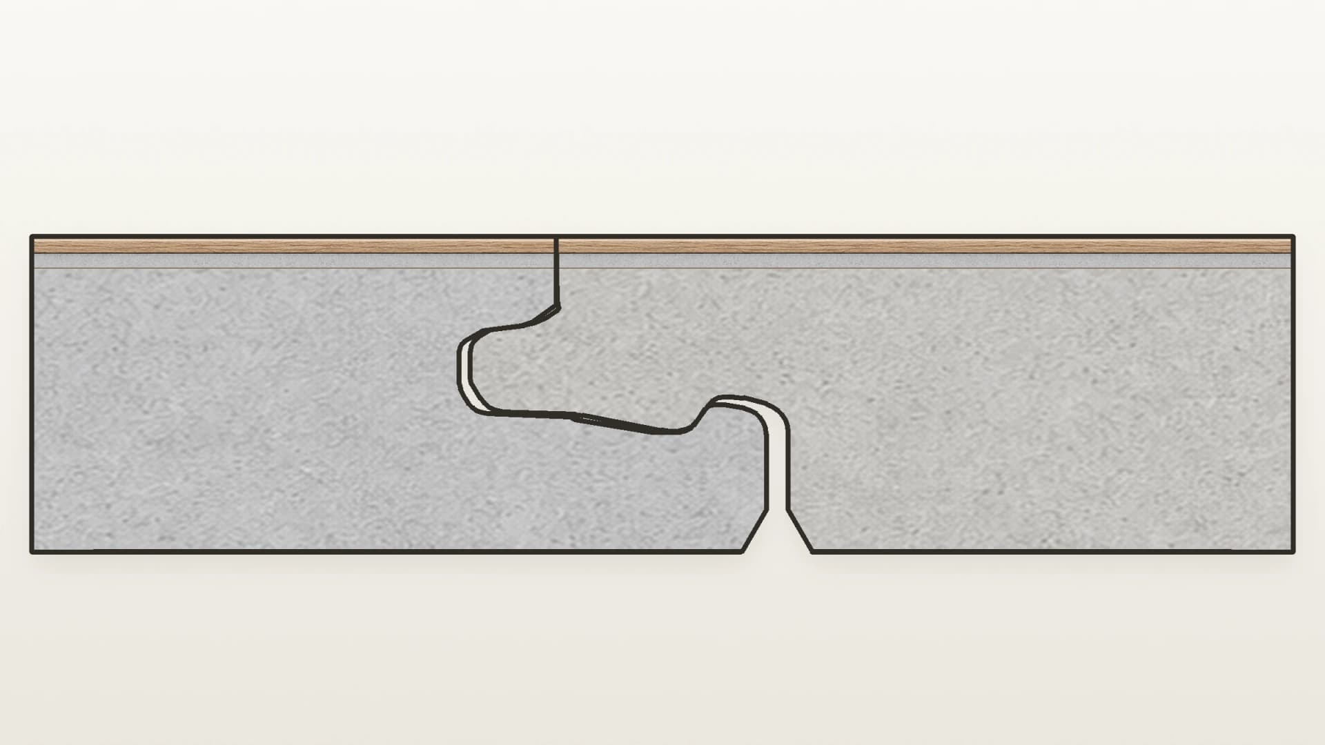 Six millimetre SPC long-edge click-lock profile